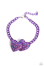 Load image into Gallery viewer, Lovestruck Lineup - Purple  Paparazzi Bracelet
