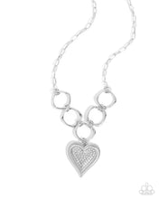 Load image into Gallery viewer, Focused Affection - White Heart Necklace
