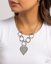 Load image into Gallery viewer, Focused Affection - White Heart Necklace
