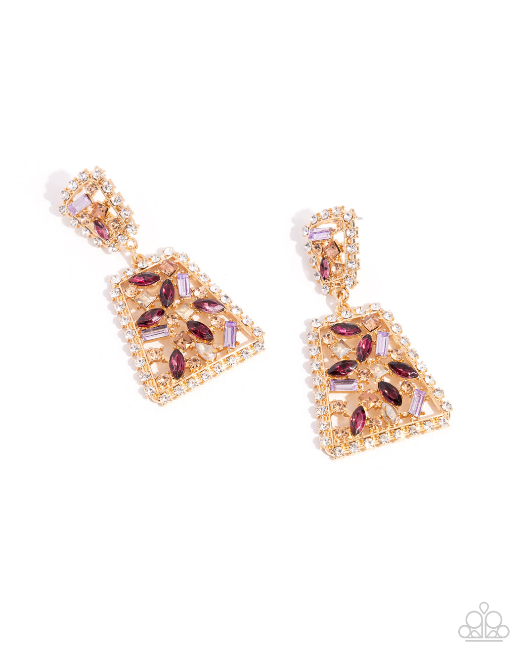 Glistening Gala - Purple Earrings