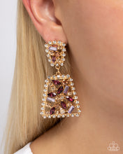 Load image into Gallery viewer, Glistening Gala - Purple Earrings
