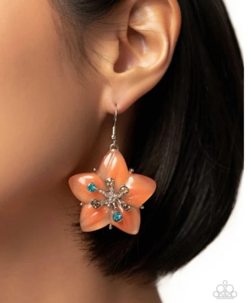 Summer Springs Orange Earrings