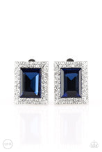 Load image into Gallery viewer, Crowned Couture - Blue Clip-On Paparazzi Earrings
