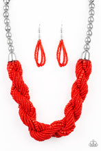 Load image into Gallery viewer, Paparazzi Necklace ~ Savannah Surfin - Red
