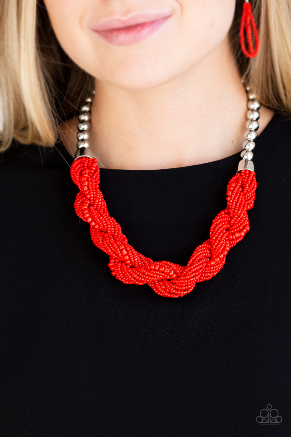 Paparazzi Necklace ~ Savannah Surfin - Red