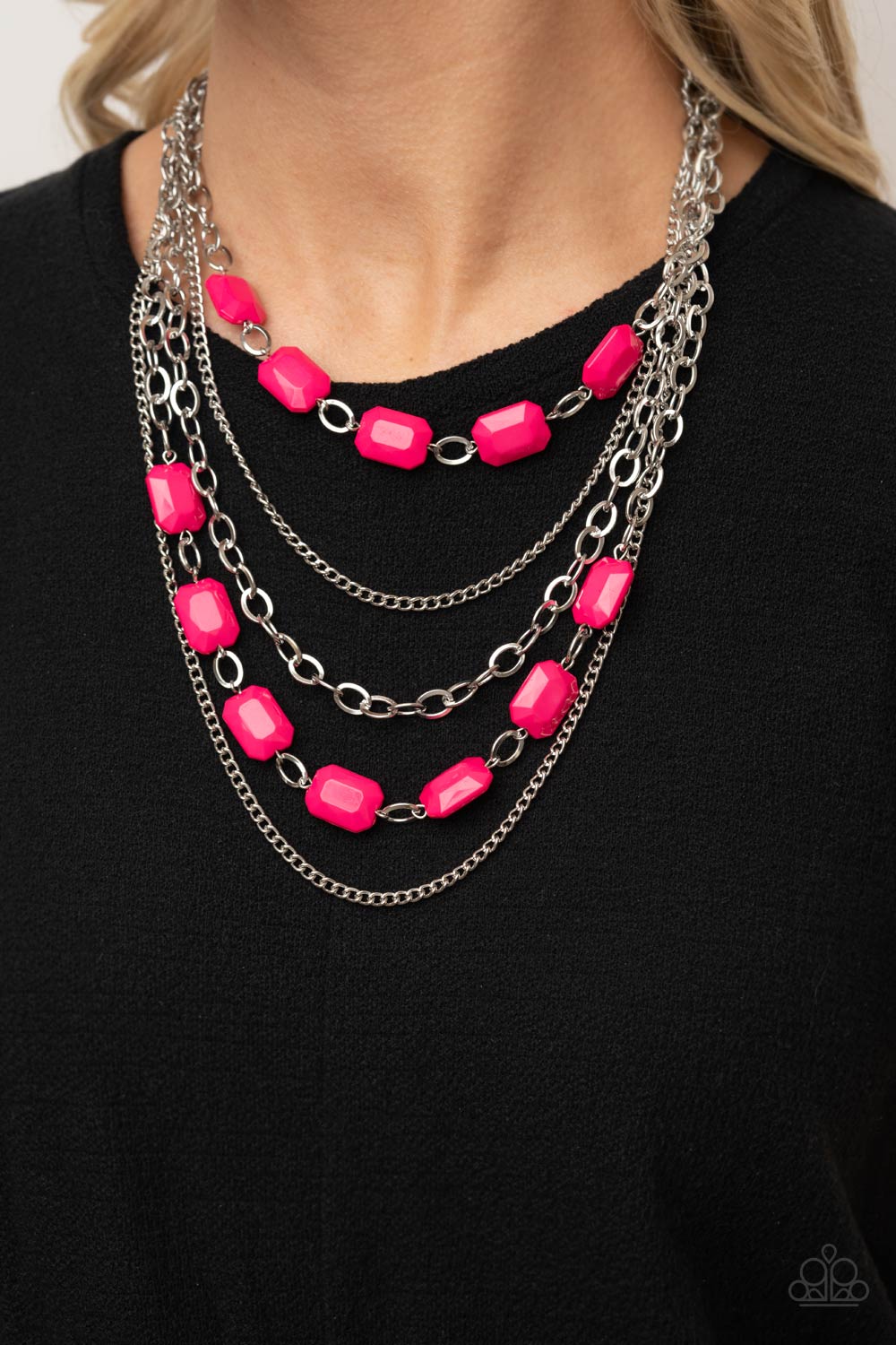 Standout Strands - Pink Paparazzi Necklace