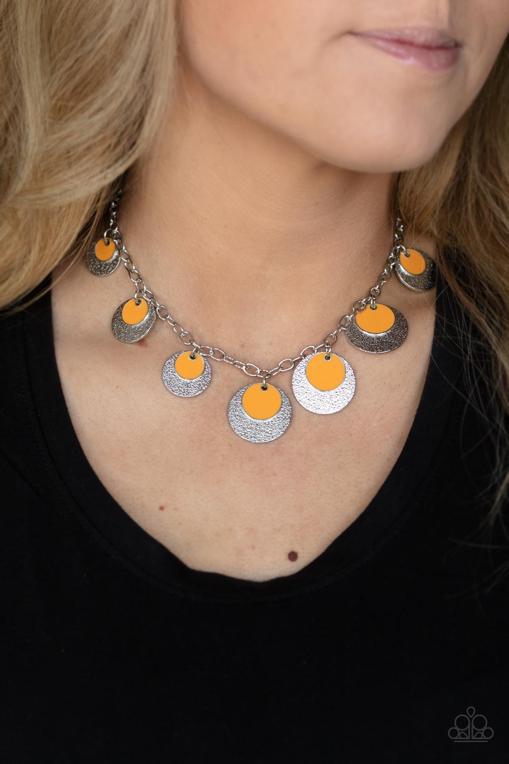 Paparazzi  Accessories The Cosmos Are Calling - Orange Necklace