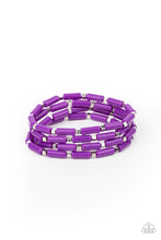 Load image into Gallery viewer, Radiantly Retro - Purple Paparazzi Bracelet
