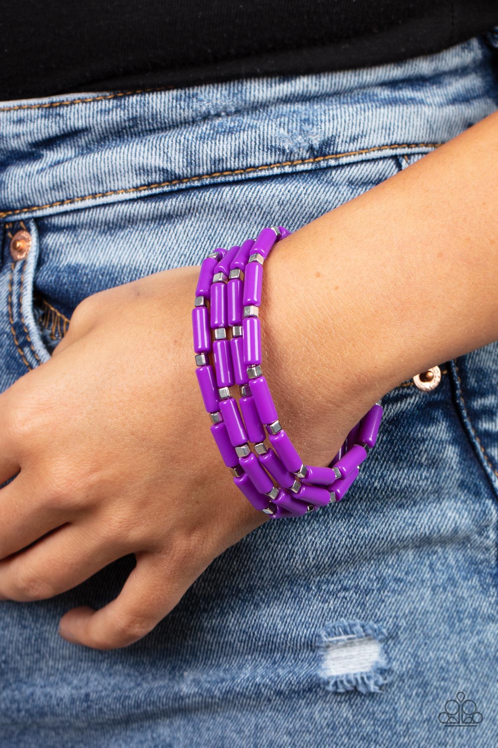 Radiantly Retro - Purple Paparazzi Bracelet