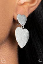 Load image into Gallery viewer, Paparazzi 💖Cowgirl Crush - Silver Clip-on 💖 Earrings
