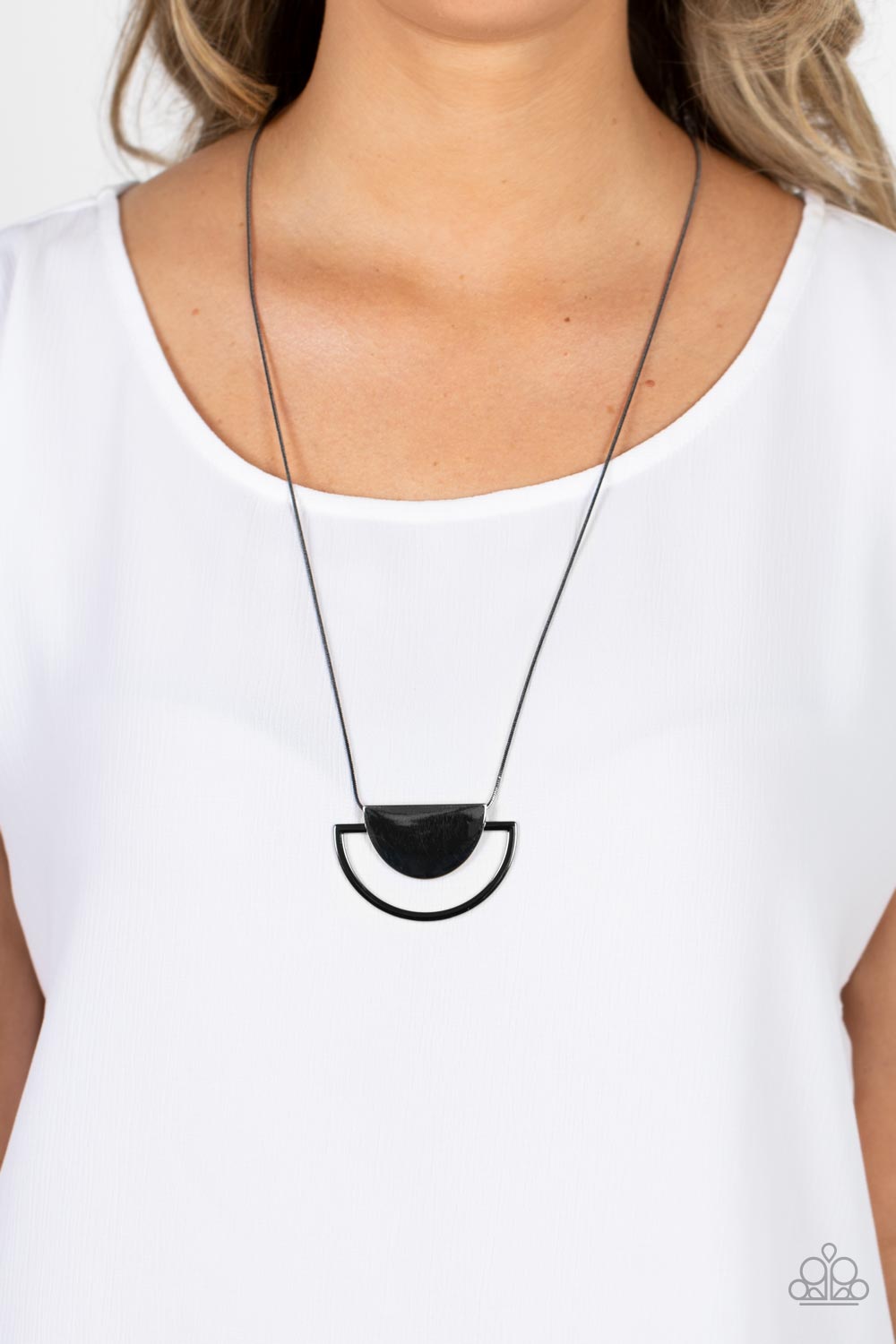 Lunar Phases - Black Paparazzi Necklace