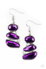 Load image into Gallery viewer, Gem Galaxy - Purple Paparazzi Earrings
