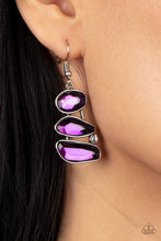 Load image into Gallery viewer, Gem Galaxy - Purple Paparazzi Earrings
