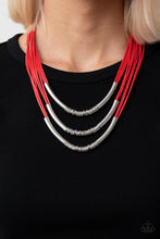Load image into Gallery viewer, Mechanical Mania - Red Paparazzi Necklace
