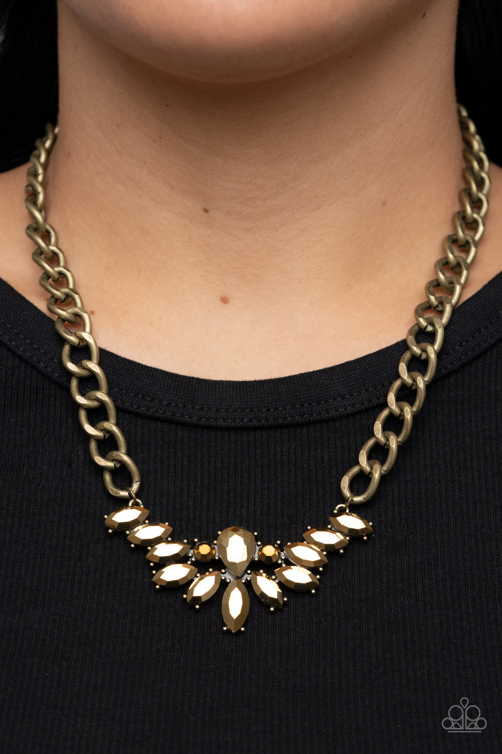 Come at Me - Brass Paparazzi Necklace