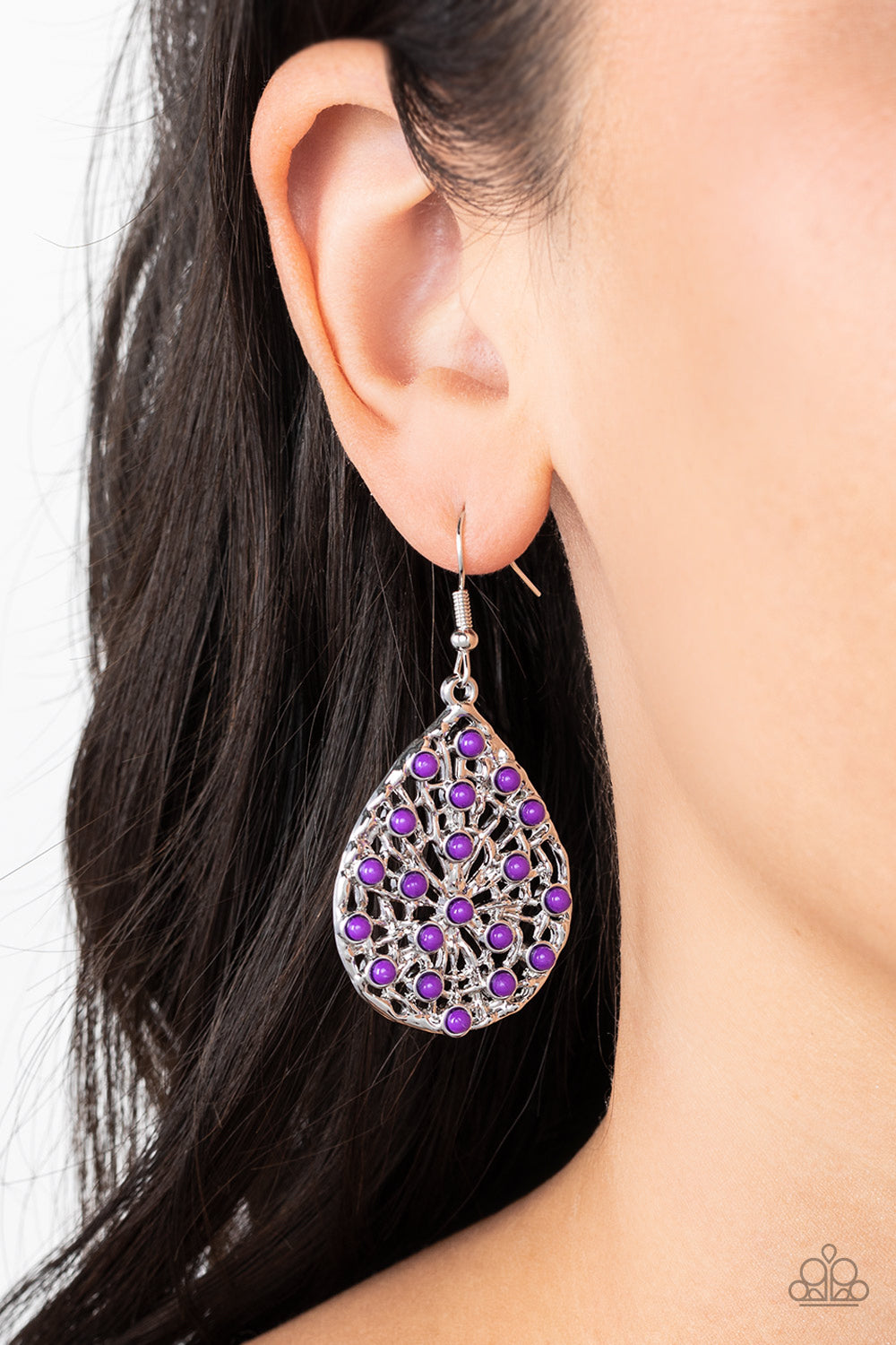 Botanical Berries - Purple Earrings