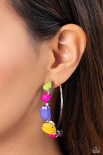 Load image into Gallery viewer, Geometric Gamer - Pink Earrings
